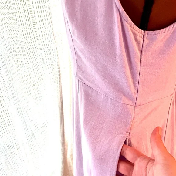 Old Navy Lilac Linen Sweetheart Sundress - Picture 5 of 7